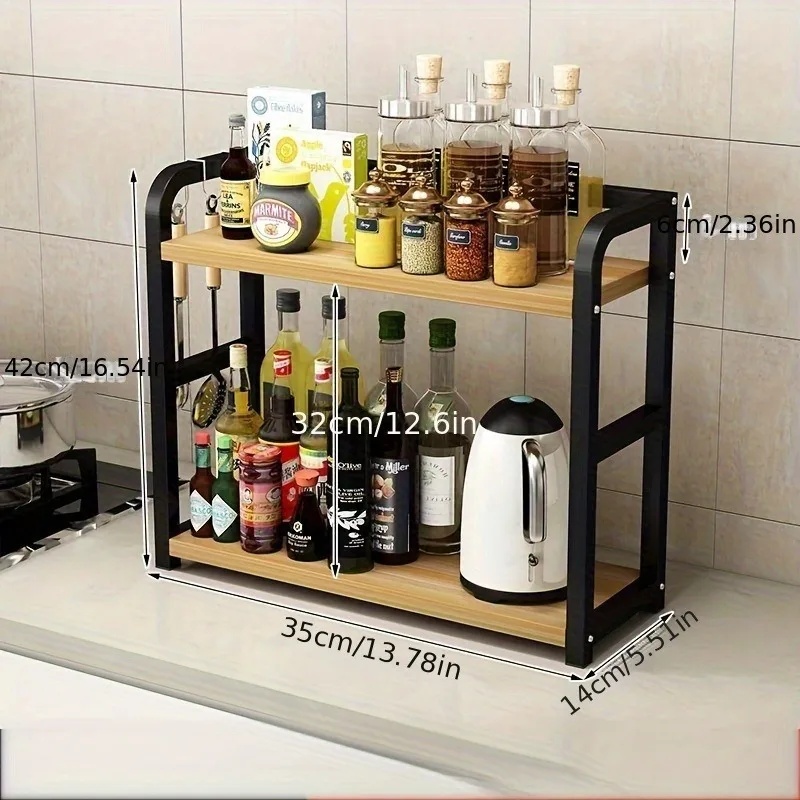 2-Tier Metal Countertop Shelf, - огляд і ціна Kitchen Uncle