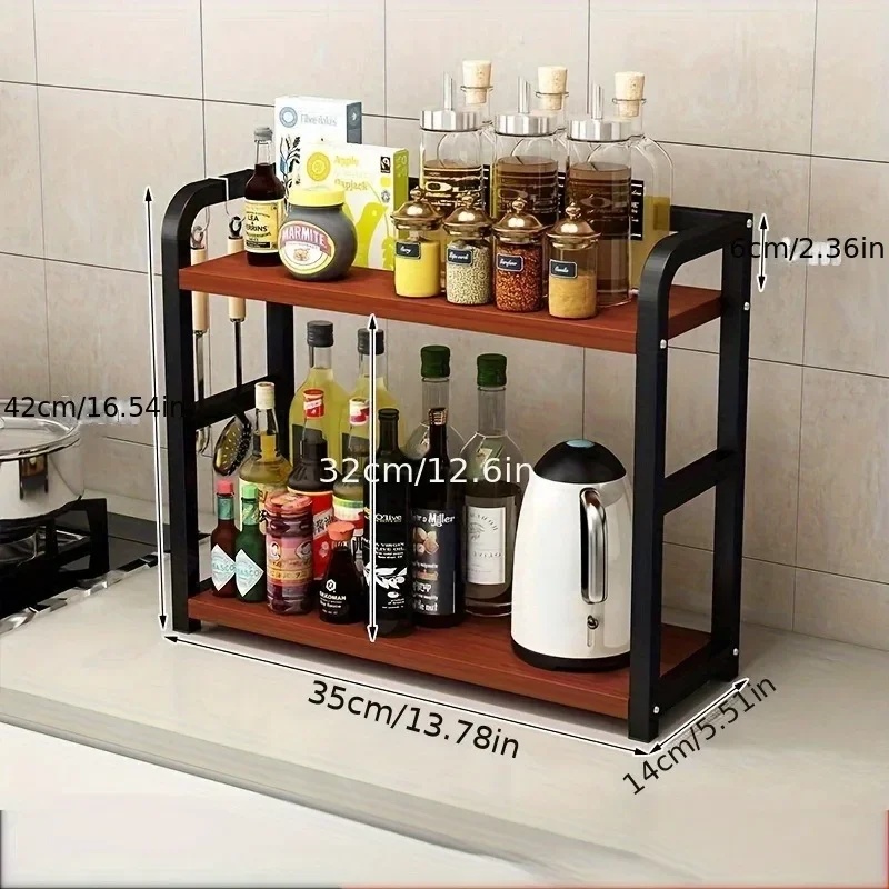 2-Tier Metal Countertop Shelf, - огляд і ціна Kitchen Uncle