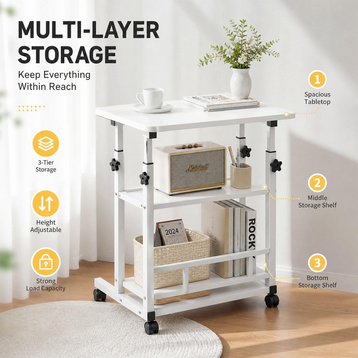 3-Tier Adjustable Height Rolli - огляд і ціна Kitchen Baking Cart